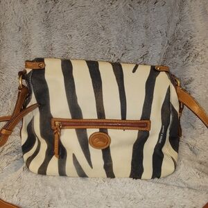 Dooney and Bourke large zebra print bag.
